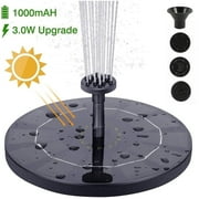 Qenwkxz Bird Bath Solar Automatic Fountain Pump Garden Spray Heads For Garden Back Yard And Small Pond 5.31*5.31*1.65in Black